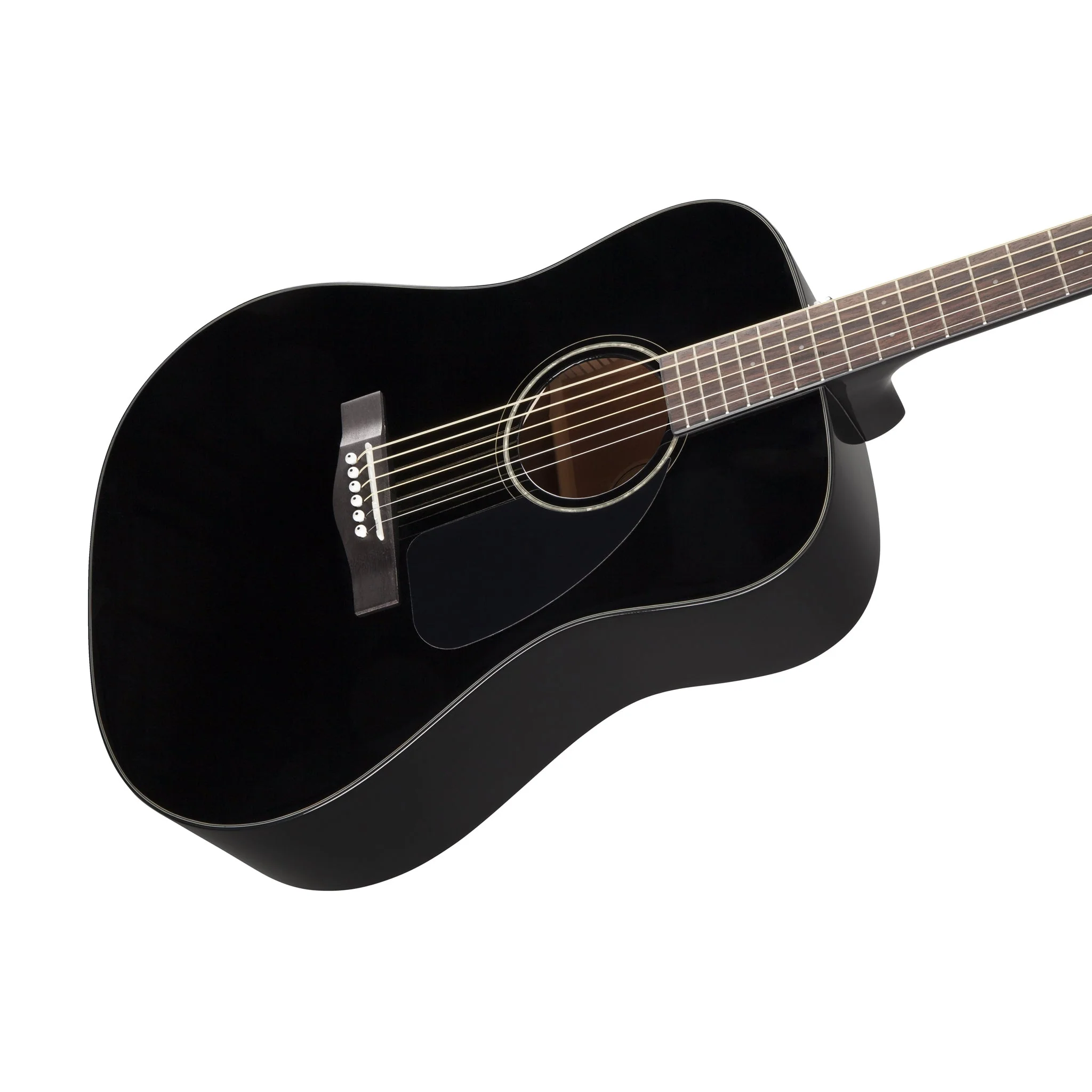 Fender CD-60 Dreadnought V3 Acoustic Guitar w/case, Walnut FB, Black - Image 3