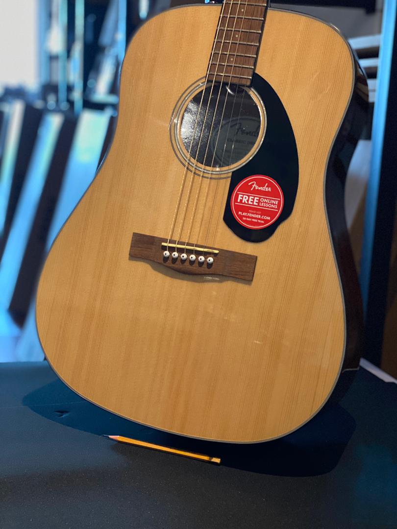 Fender CD-60S Dreadnought Acoustic Guitar, Walnut FB, Natural - Image 3