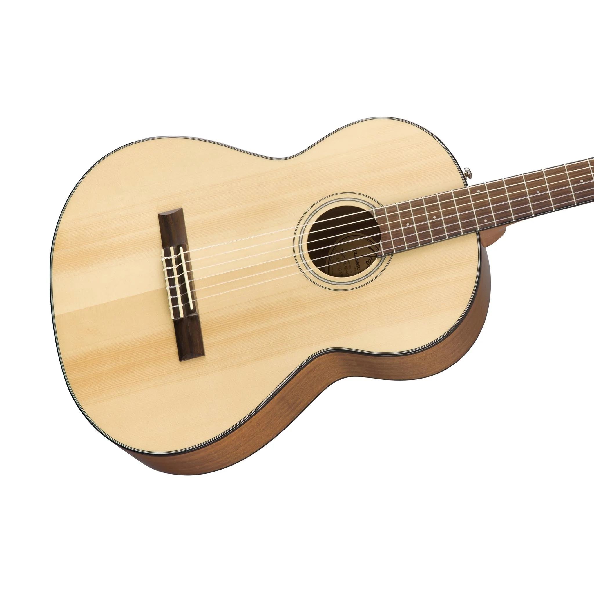 Fender CN-60S Nylon String Classical Guitar, Laurel FB, Natural - Image 4
