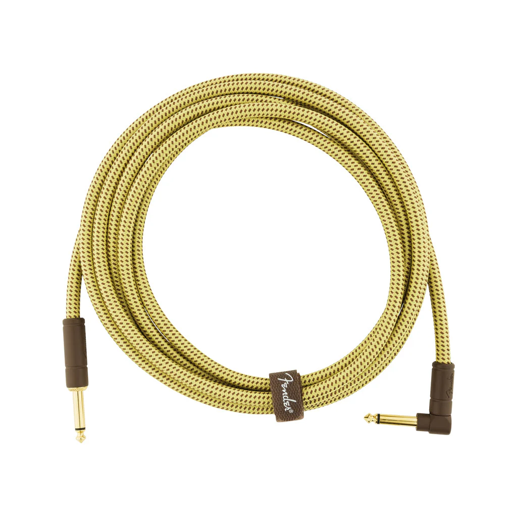 Fender Deluxe Series Angled Instrument Cable, 10ft Tweed - Image 2