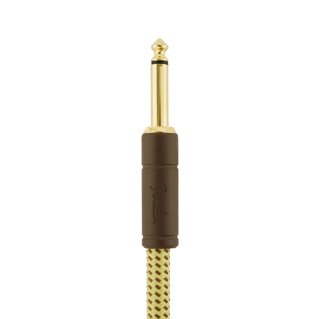 Fender Deluxe Series Angled Instrument Cable, 10ft Tweed - Image 4
