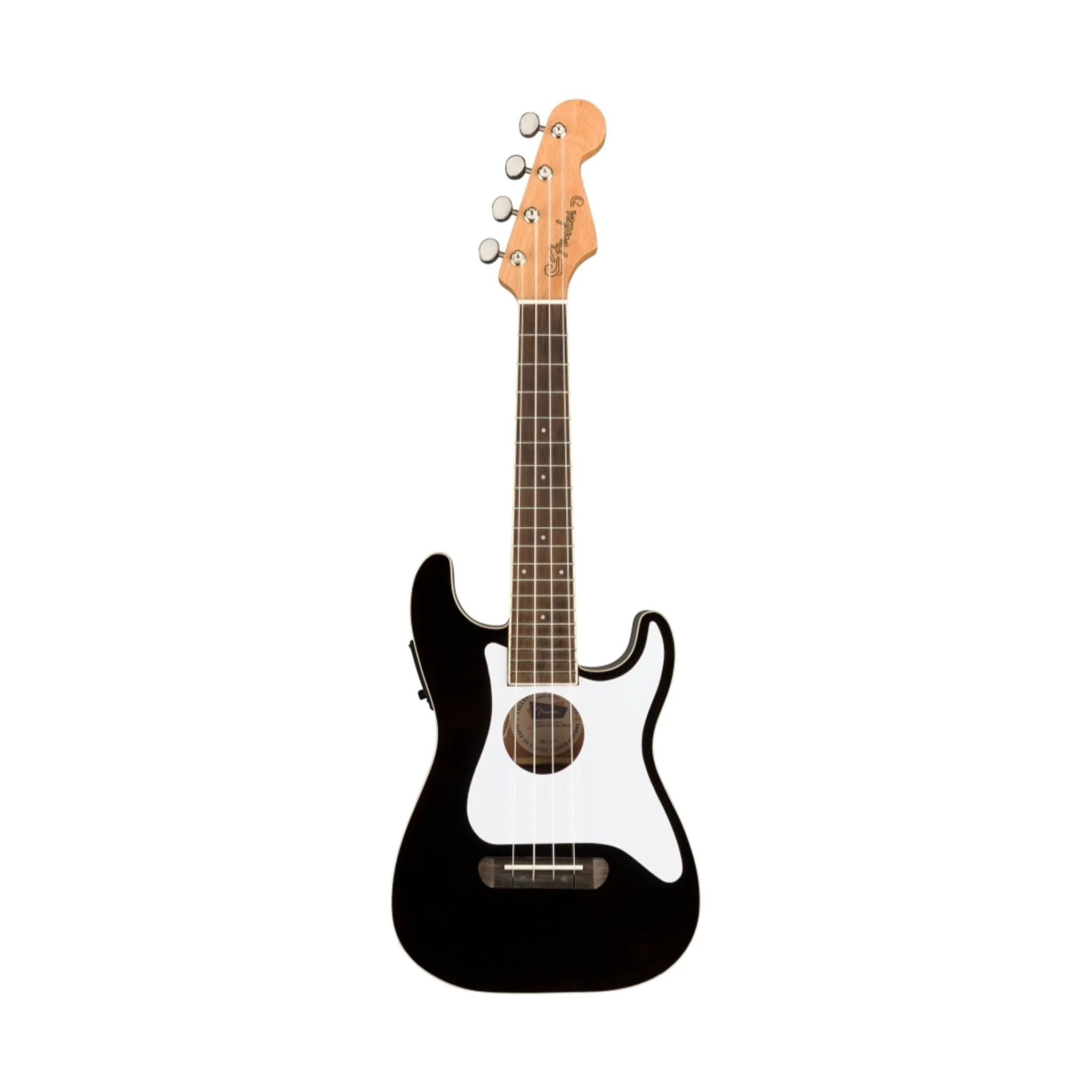 Fender Fullerton Stratocaster Ukulele, Walnut FB, Black - Image 2