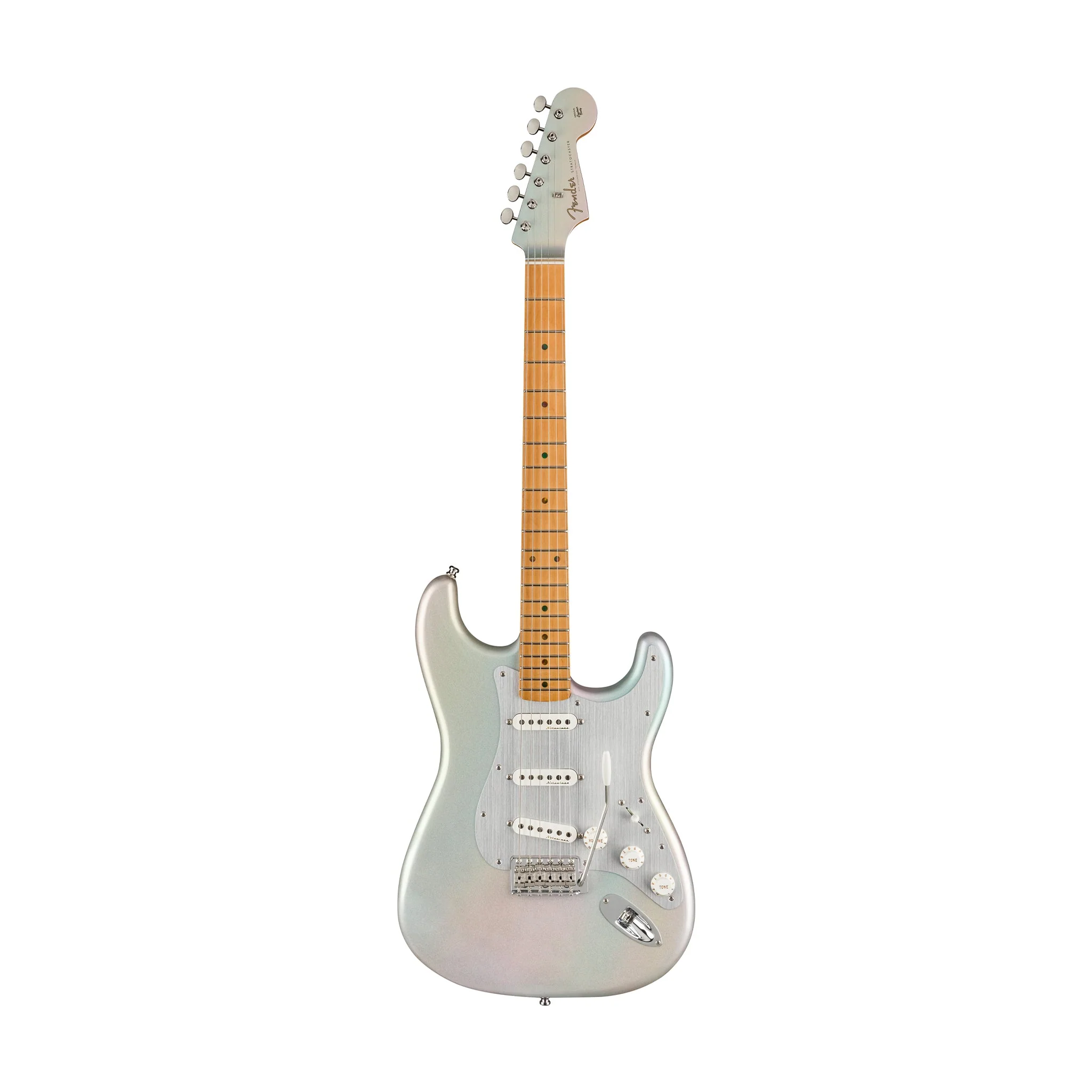 Fender H.E.R. Stratocaster Electric Guitar, Maple FB, Chrome Glow - Image 2