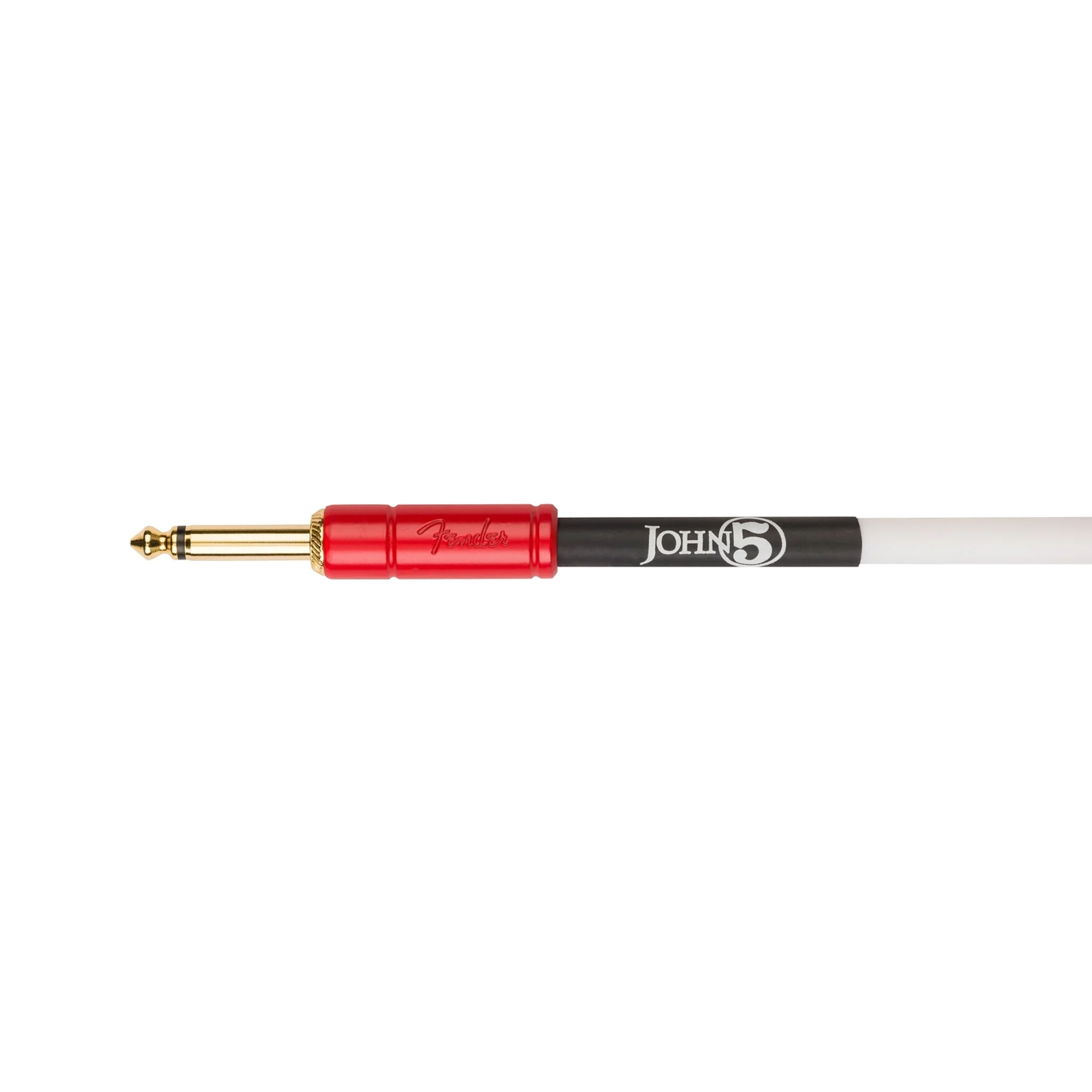 Fender John 5 10FT Instrument Cable, White and Red - Image 3