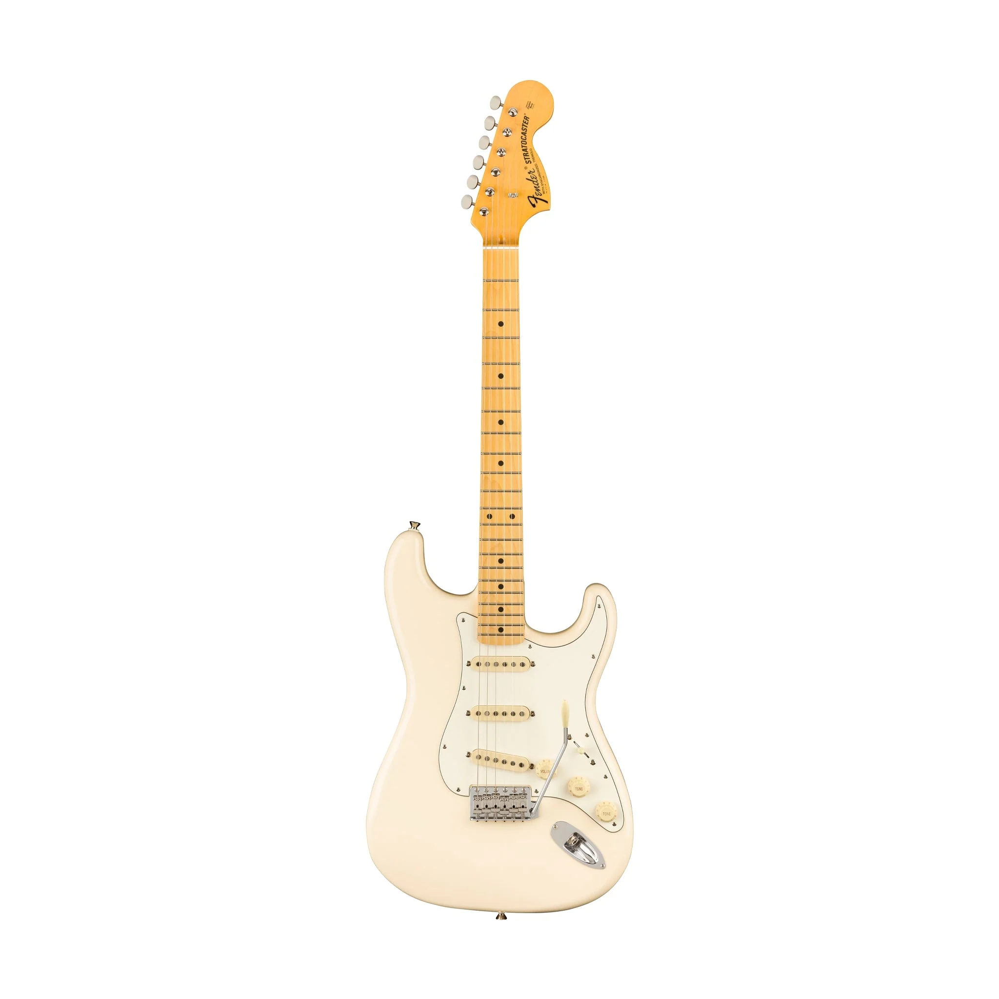 Fender JV Modified 60s Stratocaster Electric Guitar, Maple FB, Olympic White - Image 2