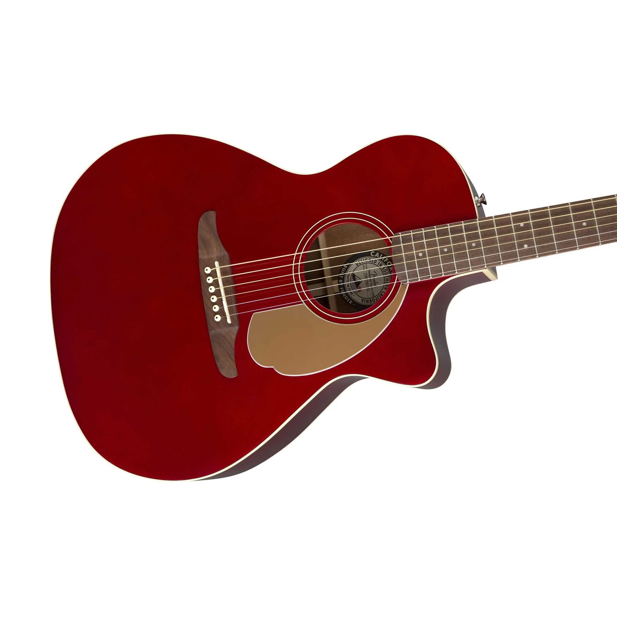 [PREORDER] Fender Newporter Player Medium-Sized Acoustic Guitar, Candy Apple Red - Image 3