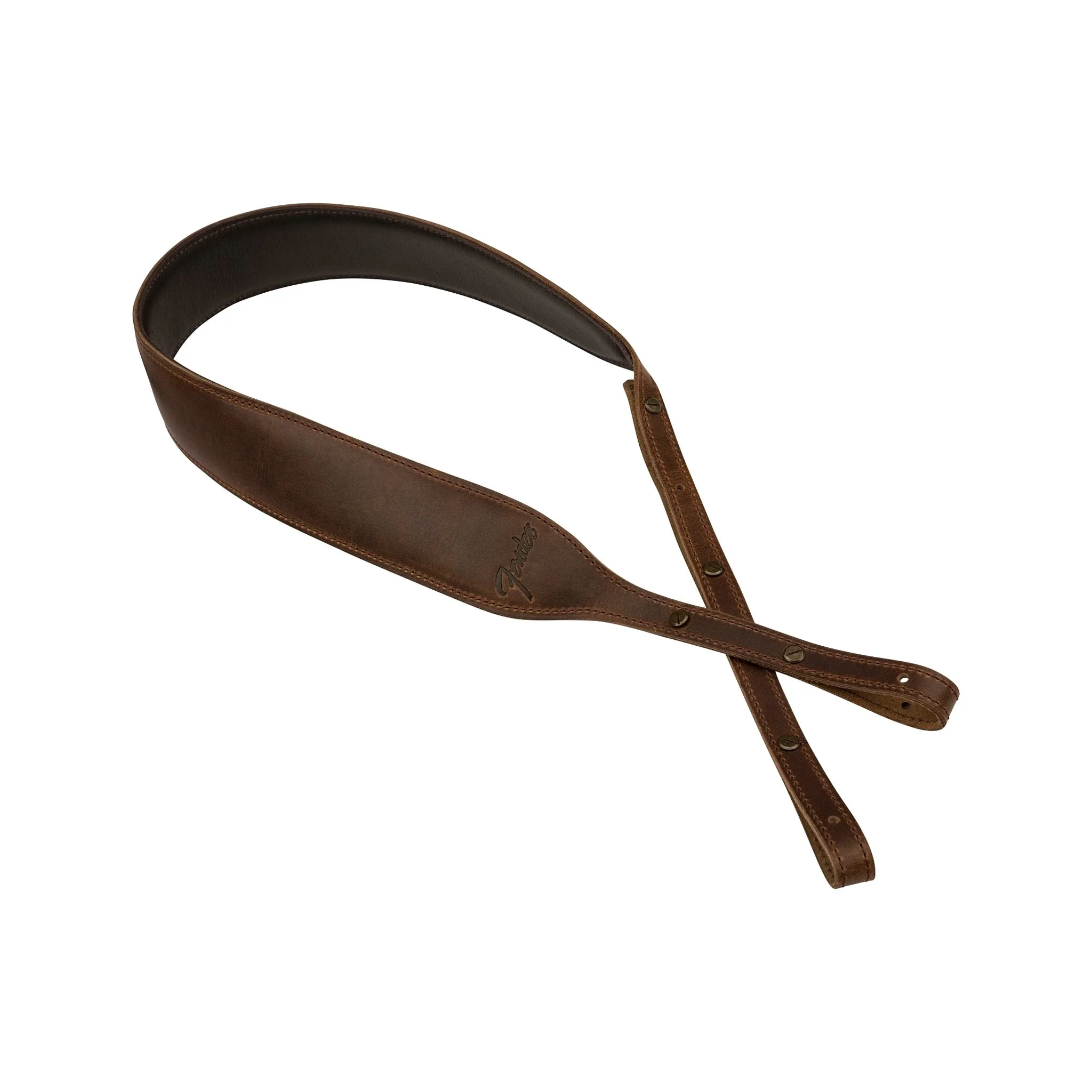 Fender Paramount Banjo Leather Guitar Strap, Brown - Image 2