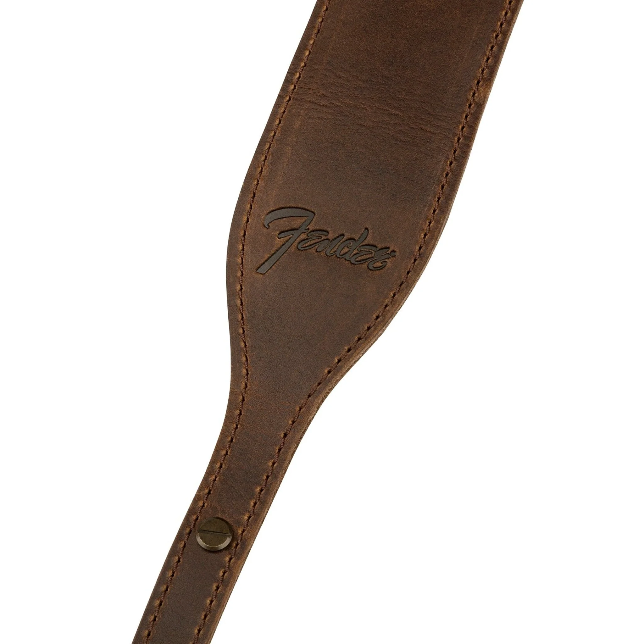 Fender Paramount Banjo Leather Guitar Strap, Brown - Image 4