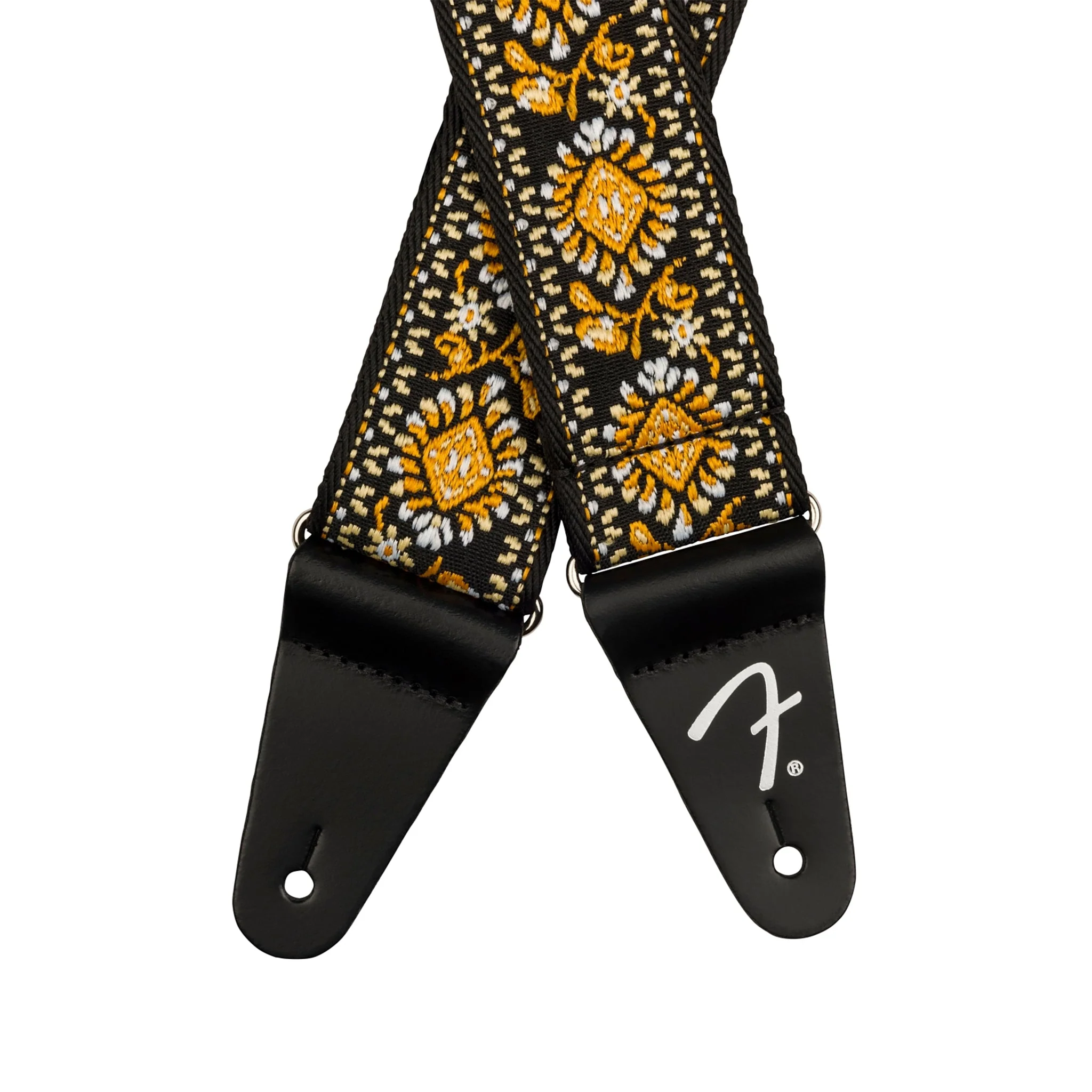 Fender Pasadena Woven Guitar Strap, Yellow Lotus - Image 2