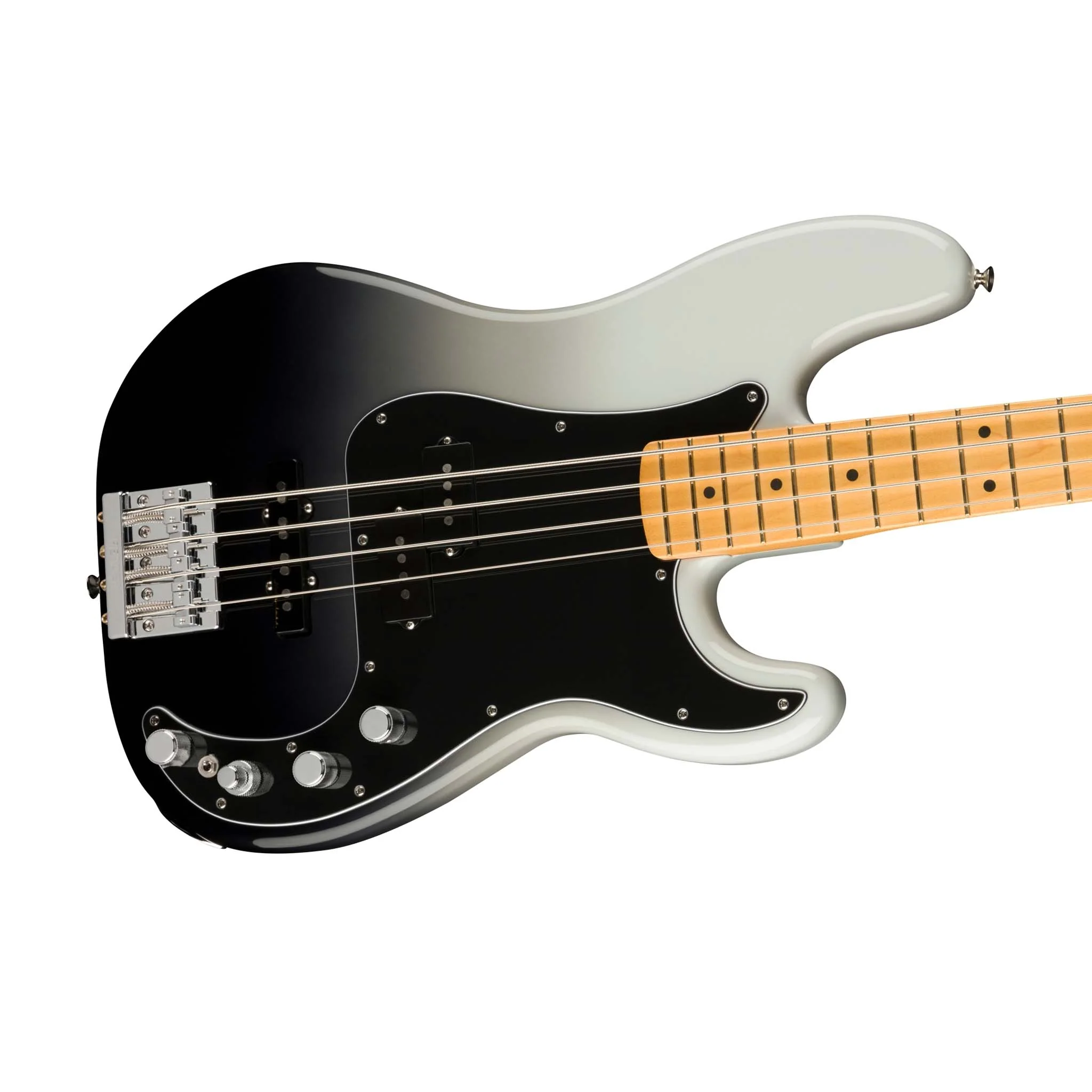 Fender Player Plus Precision Bass Guitar, Maple FB, Silver Smoke - Image 6