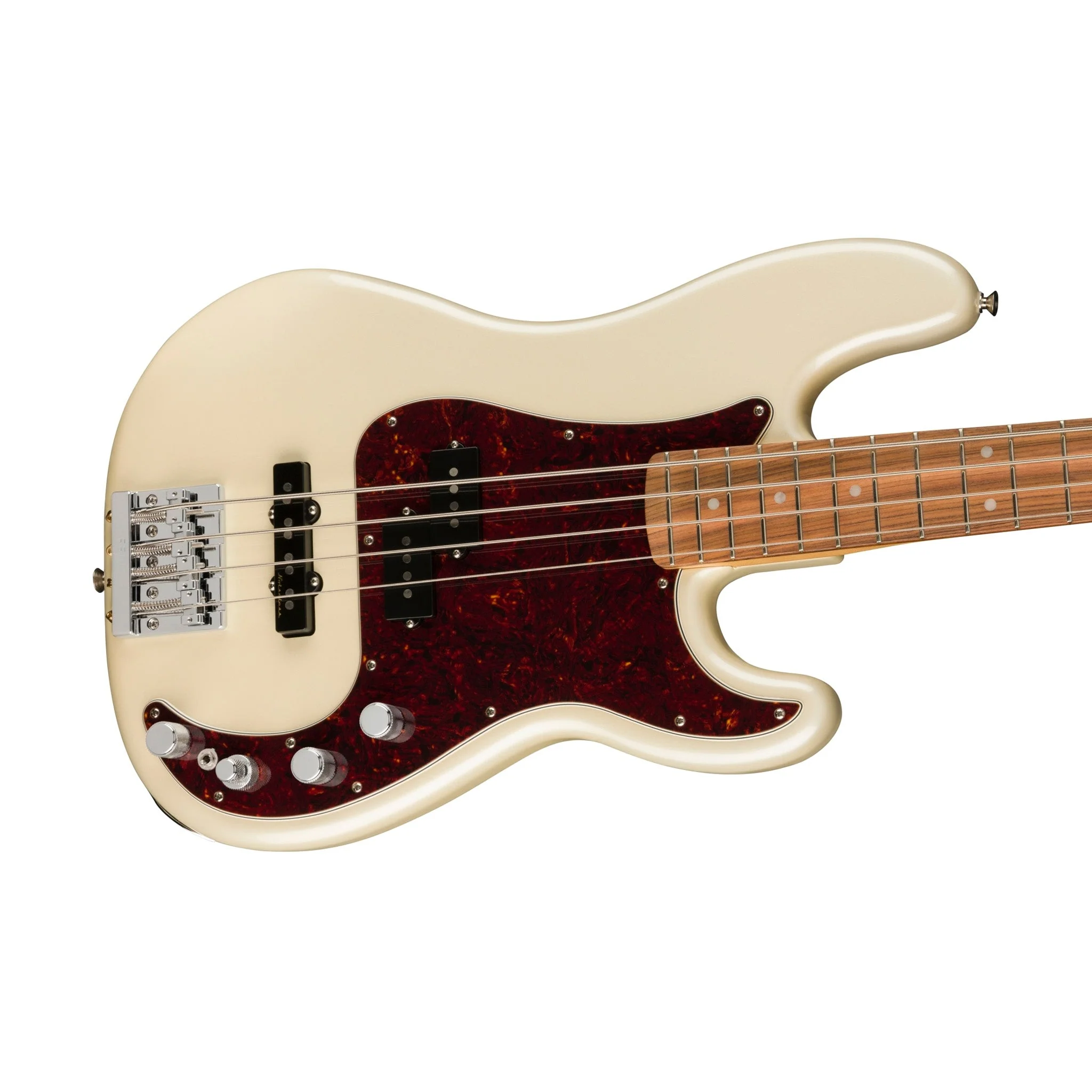 Fender Player Plus Precision Bass Guitar, PF FB, Olympic Pearl - Image 6