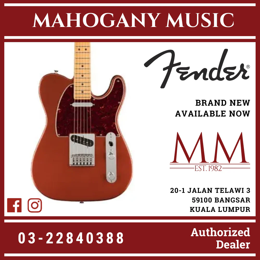 Fender Player Plus Telecaster Electric Guitar, Maple FB, Aged Candy Apple Red