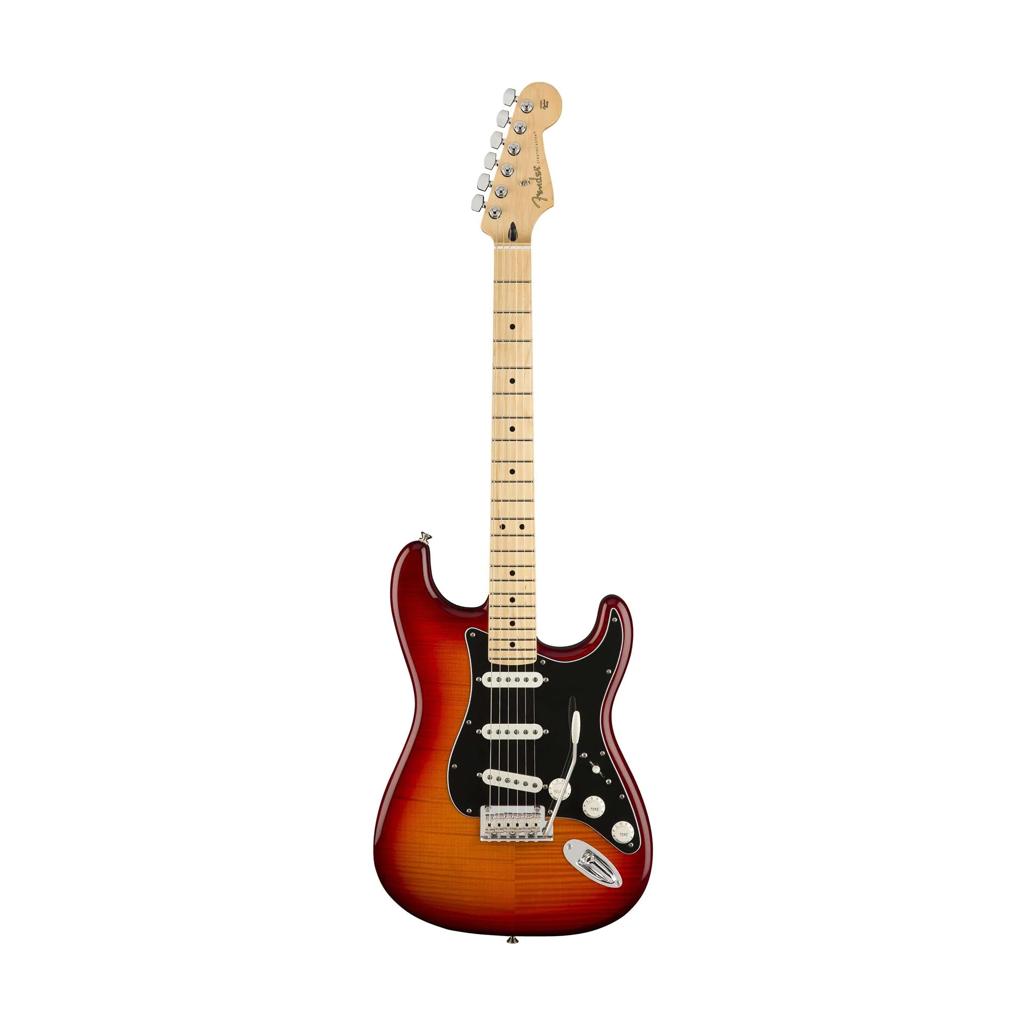 Fender Player Plus Top Stratocaster Electric Guitar, Maple FB, Aged Cherry Burst - Image 2
