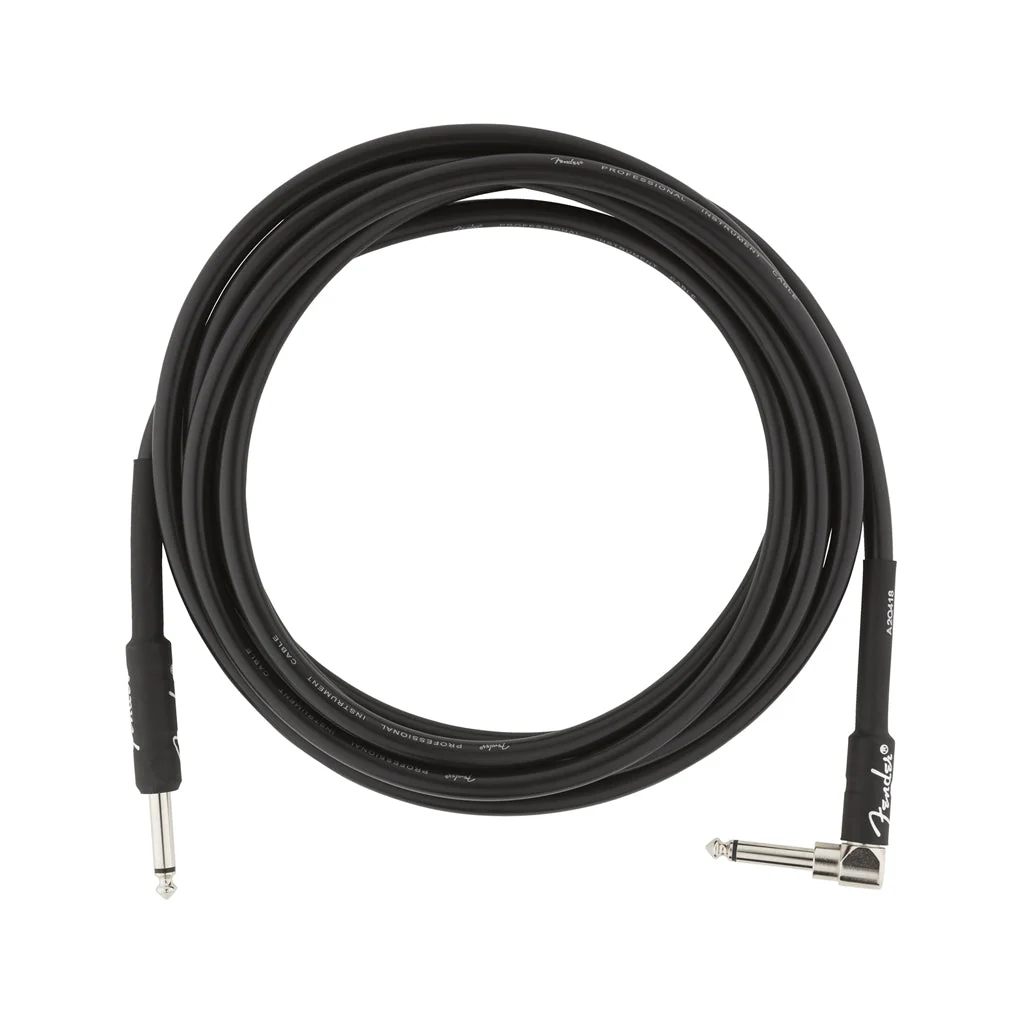 Fender Professional Series Angled Instrument Cable, 10ft, Black - Image 2