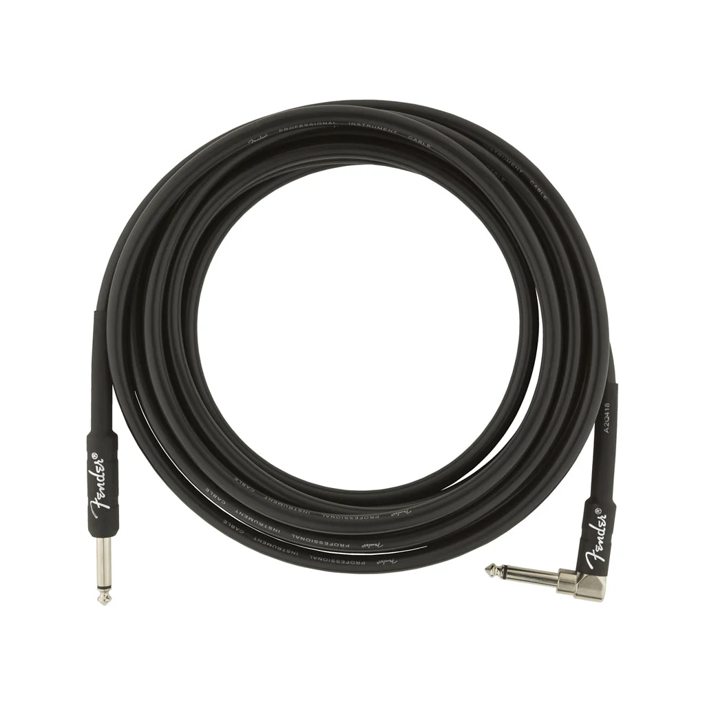 Fender Professional Series Angled Instrument Cable, 15ft, Black - Image 2