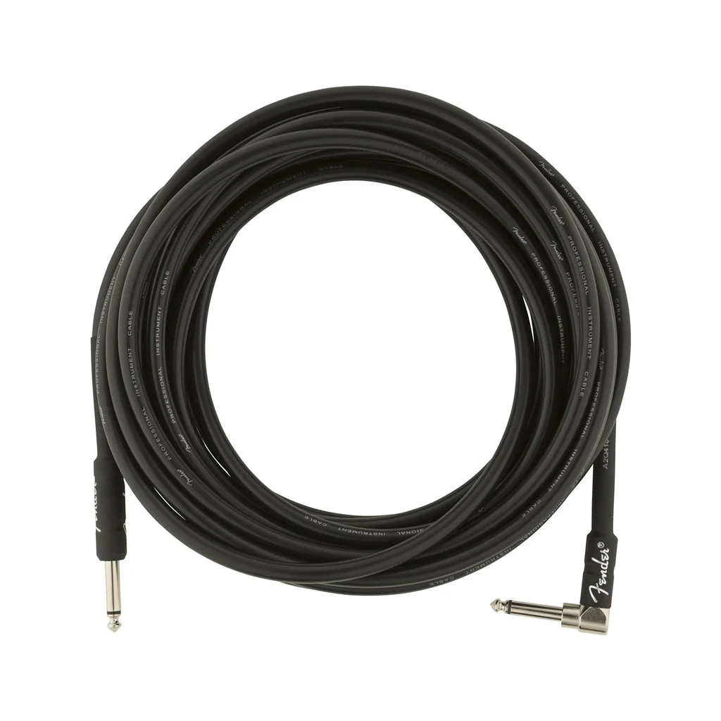 Fender Professional Series Angled Instrument Cable, 25ft, Black - Image 2