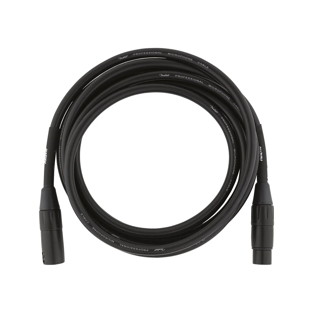 Fender Professional Series Microphone Cable, 10ft, Black - Image 2