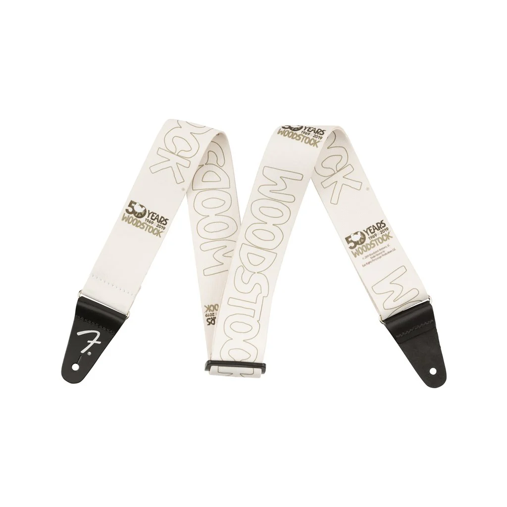 Fender Woodstock 2inch Guitar Strap, White