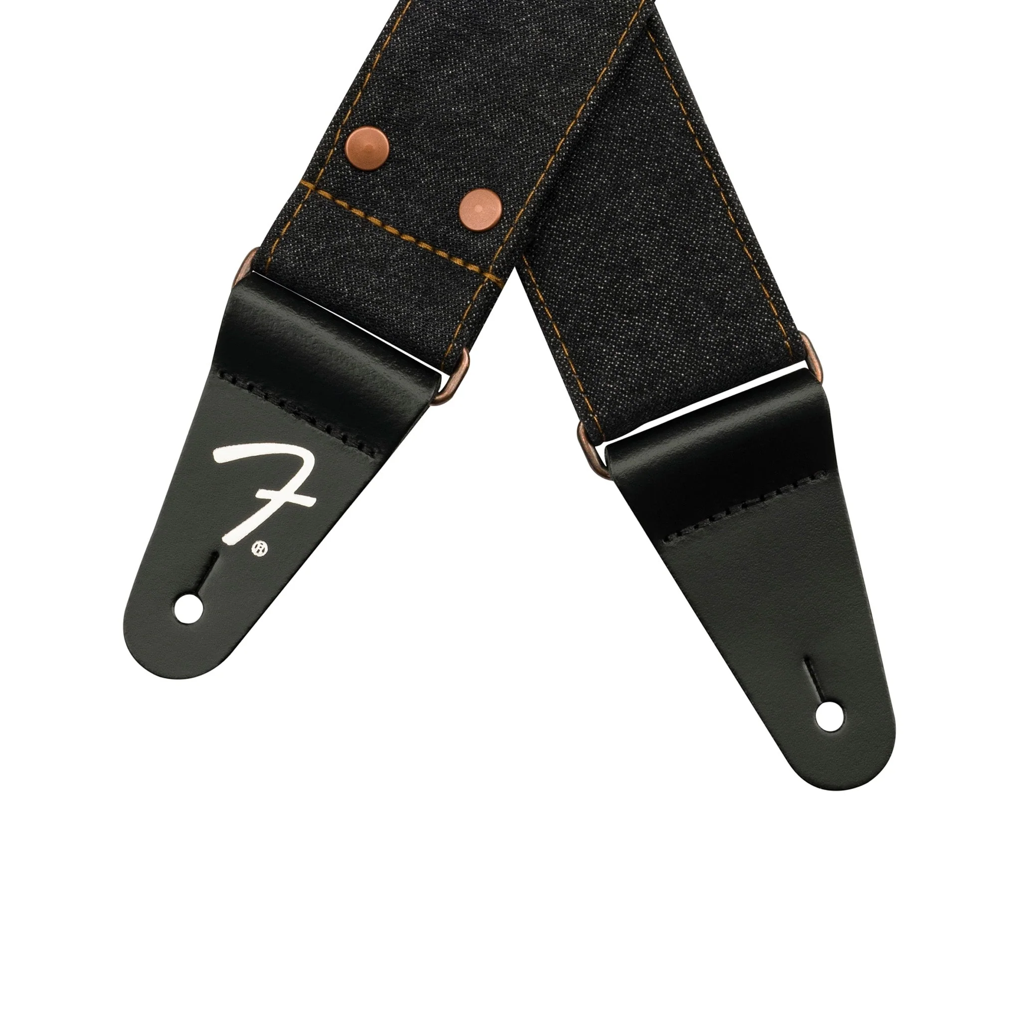Fender X Wrangler Denim Guitar Straps, Black - Image 3