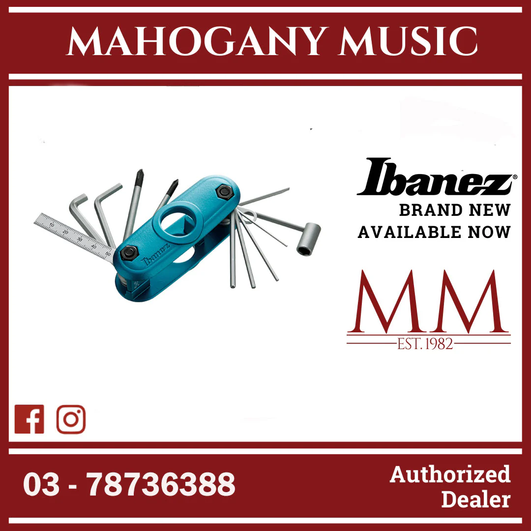 Ibanez MTZ11-AMA Quick Access Multi Tool, Aqua Blue Matte Limited Edition