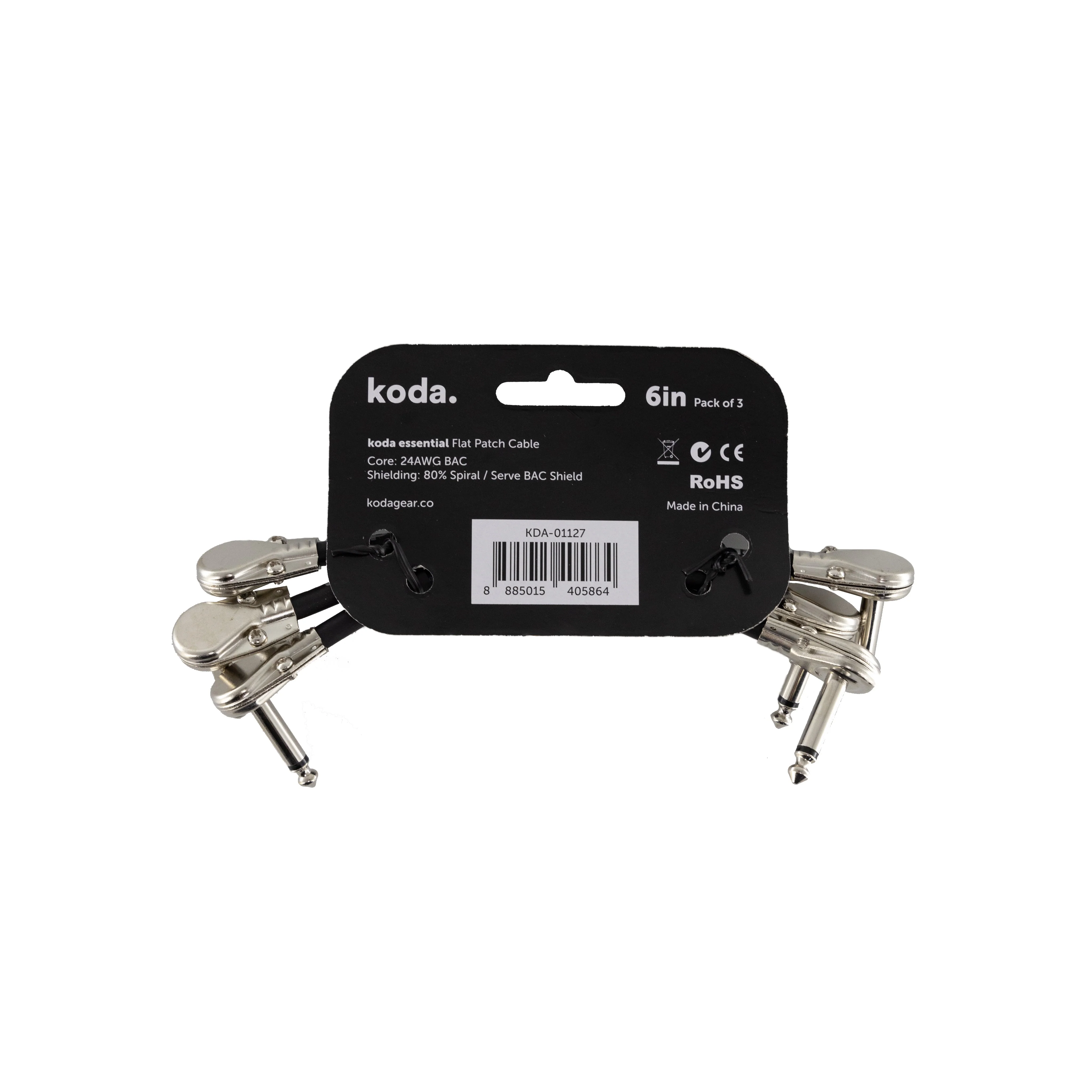 koda essential Flat Patch Cable, 6inch, Pack of 3 - Image 2