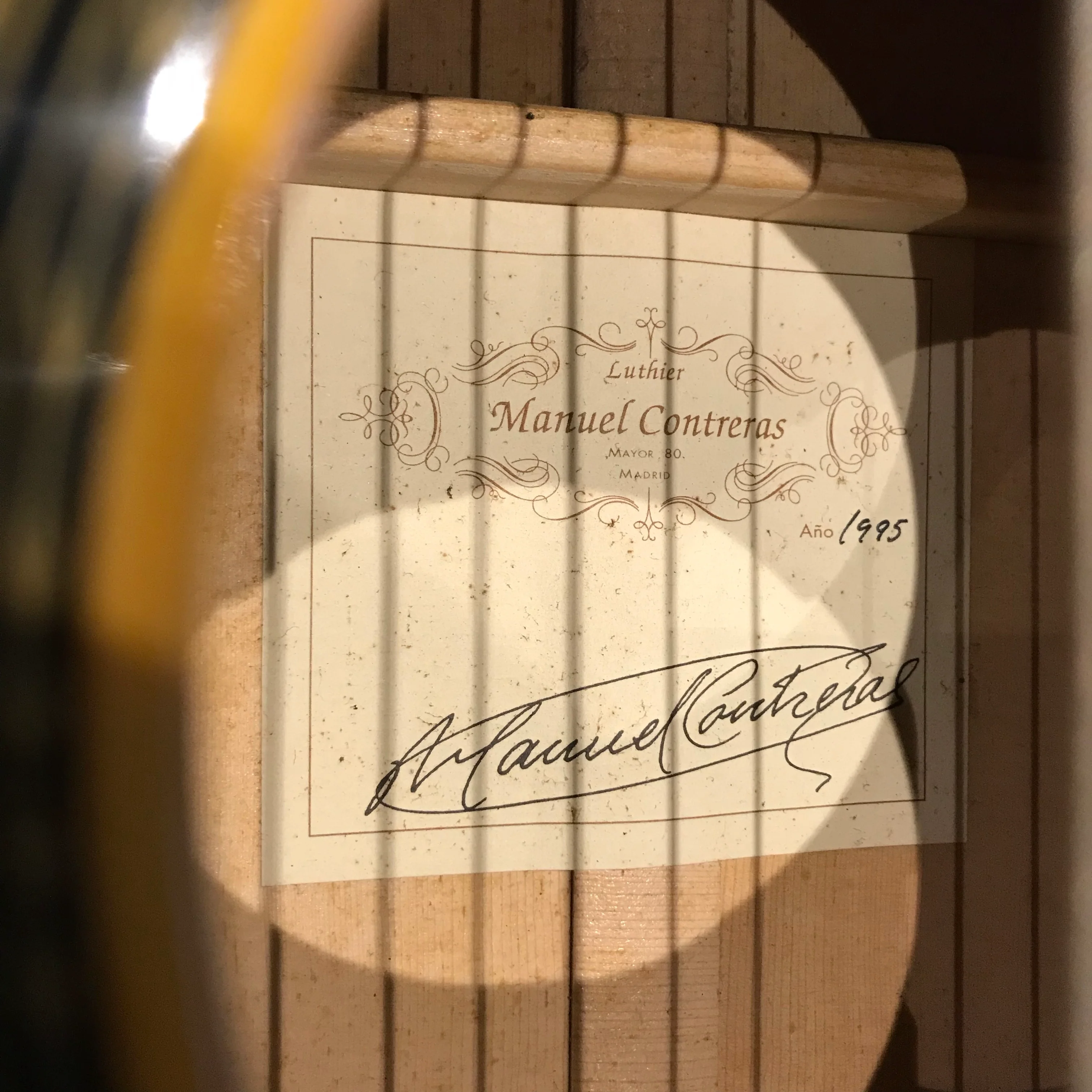 Manuel Contreras Ano:1995 Double Top Resounding Back Classical Guitar [USED] - Image 13