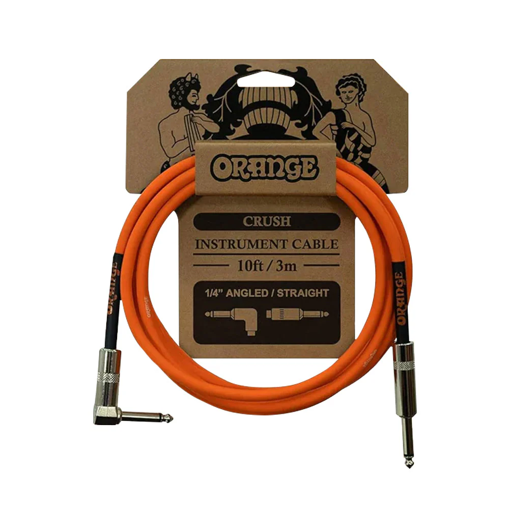 Orange Crush 10ft Instrument Cable Angled to Straight - Image 2