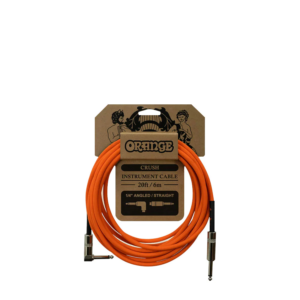 Orange Crush 20ft Instrument Cable Angled to Straight - Image 2