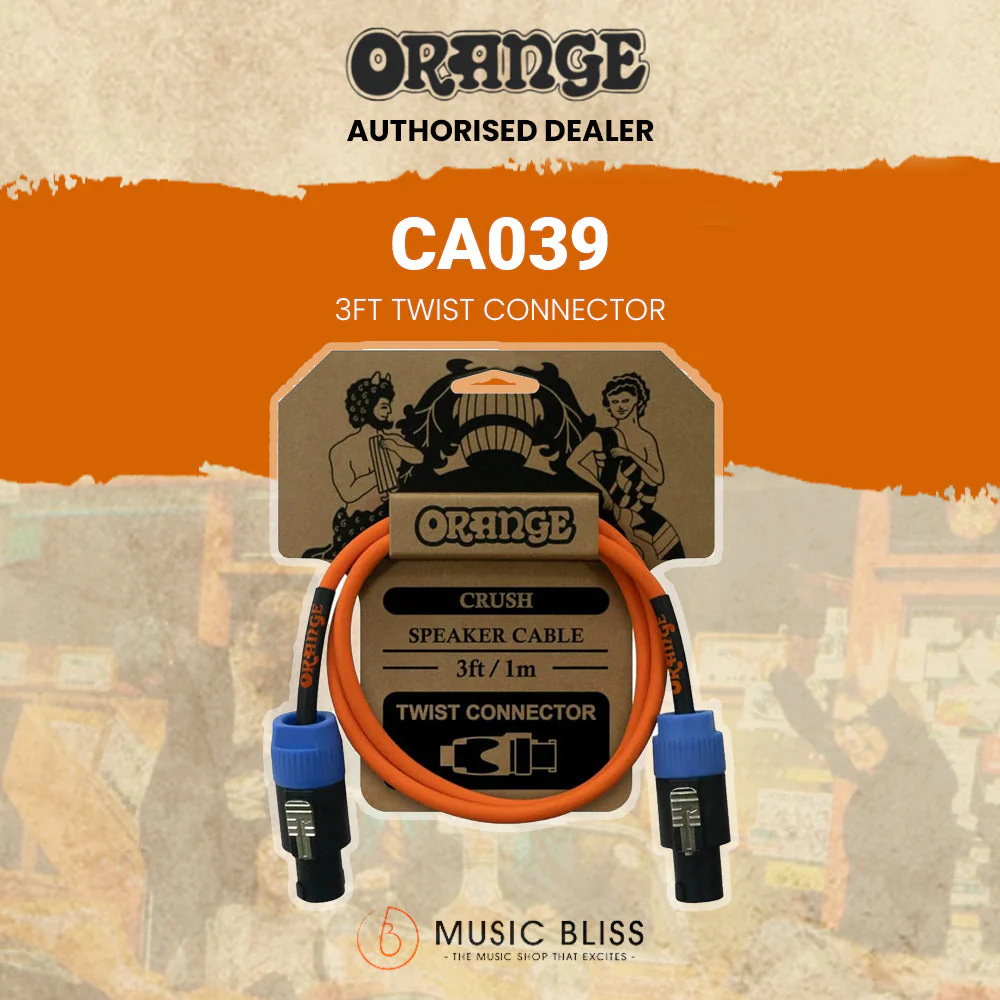 Orange Crush 3ft Speaker Cable Speakon Connector (CA039) - Image 3