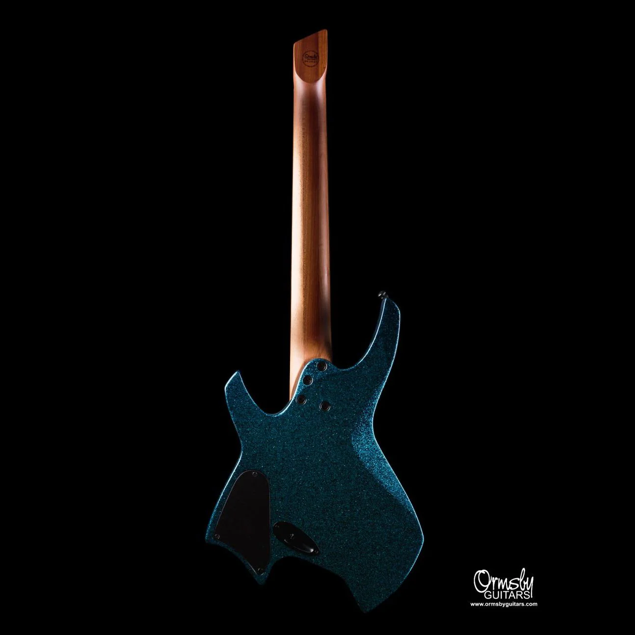 Ormsby Goliath GTR Blue Sparkle 7 string guitar - Image 3