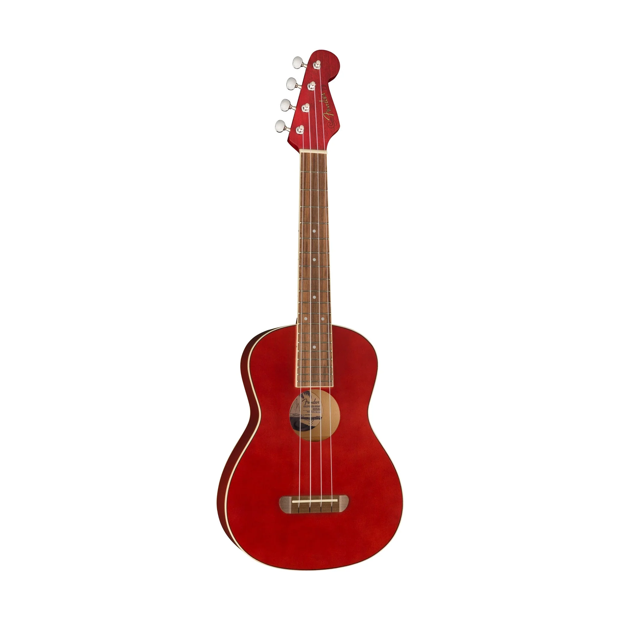 Fender Avalon Tenor Ukulele, Walnut FB, Cherry - Image 3