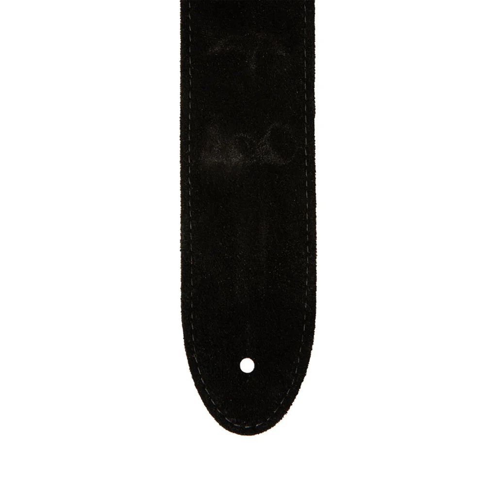 PRS 2 Inch Embossed Birds Leather Guitar Strap, Worn Black - Image 2
