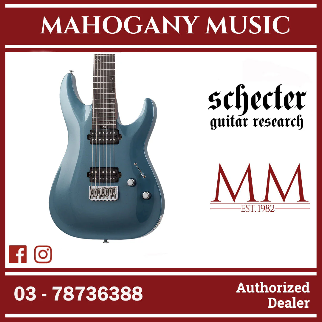 Schecter Aaron Marshall AM-7 7-string Electric Guitar - Cobalt Slate