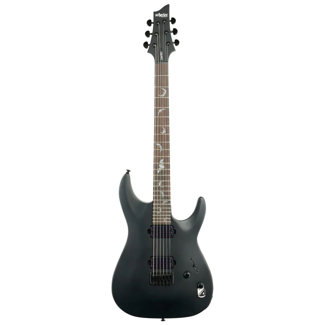 Schecter Damien-6 Electric Guitar - Satin Black - Image 2
