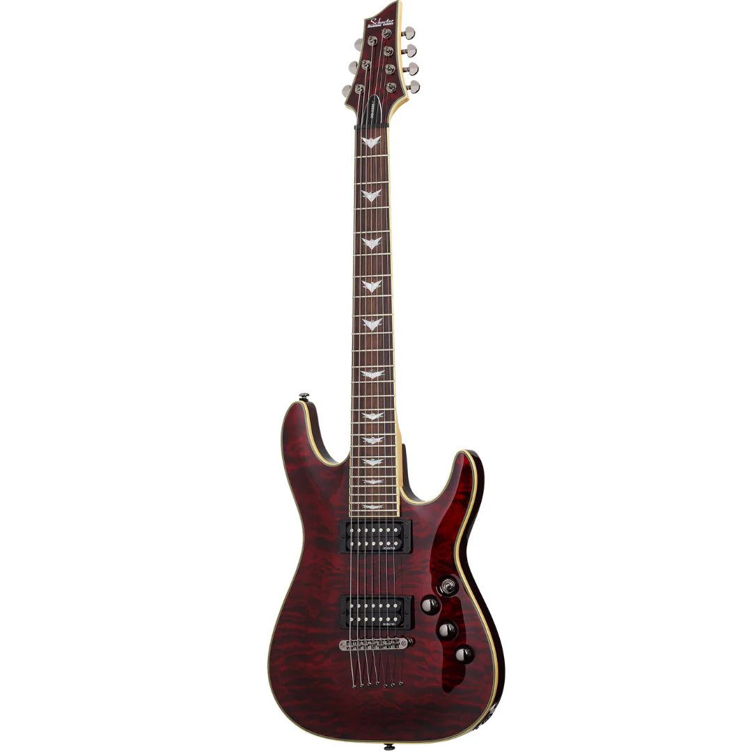 Schecter OMEN EXTREME-7 BCH Black Cherry Electric Guitar - Image 2