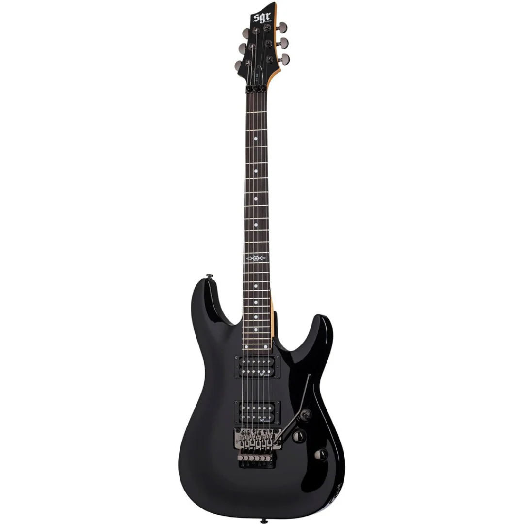 Schecter SGR C-1 with Floyd Rose - Black Electric Guitar (C1) - Image 2