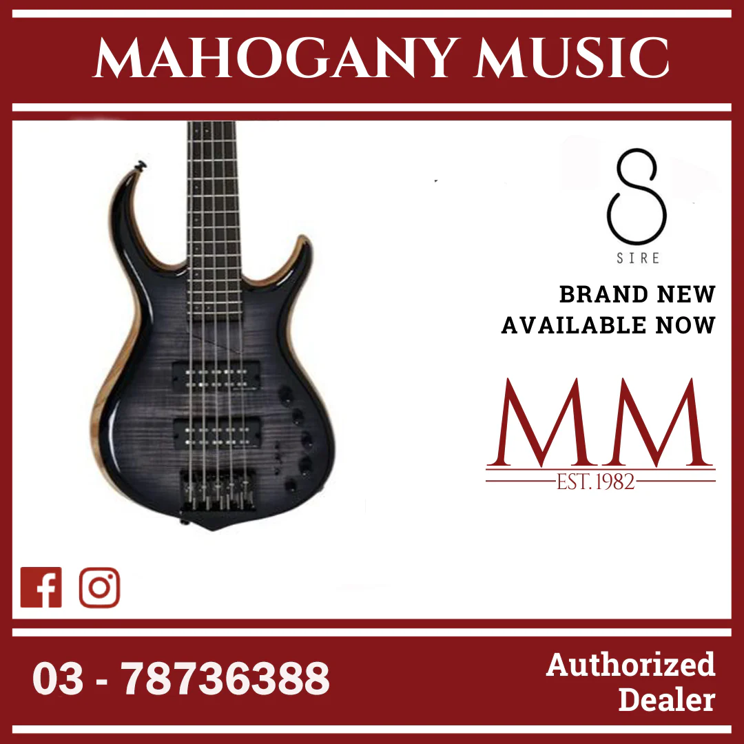 Sire Marcus Miller M7 5st (Ash) 2nd Generation, Trans Black