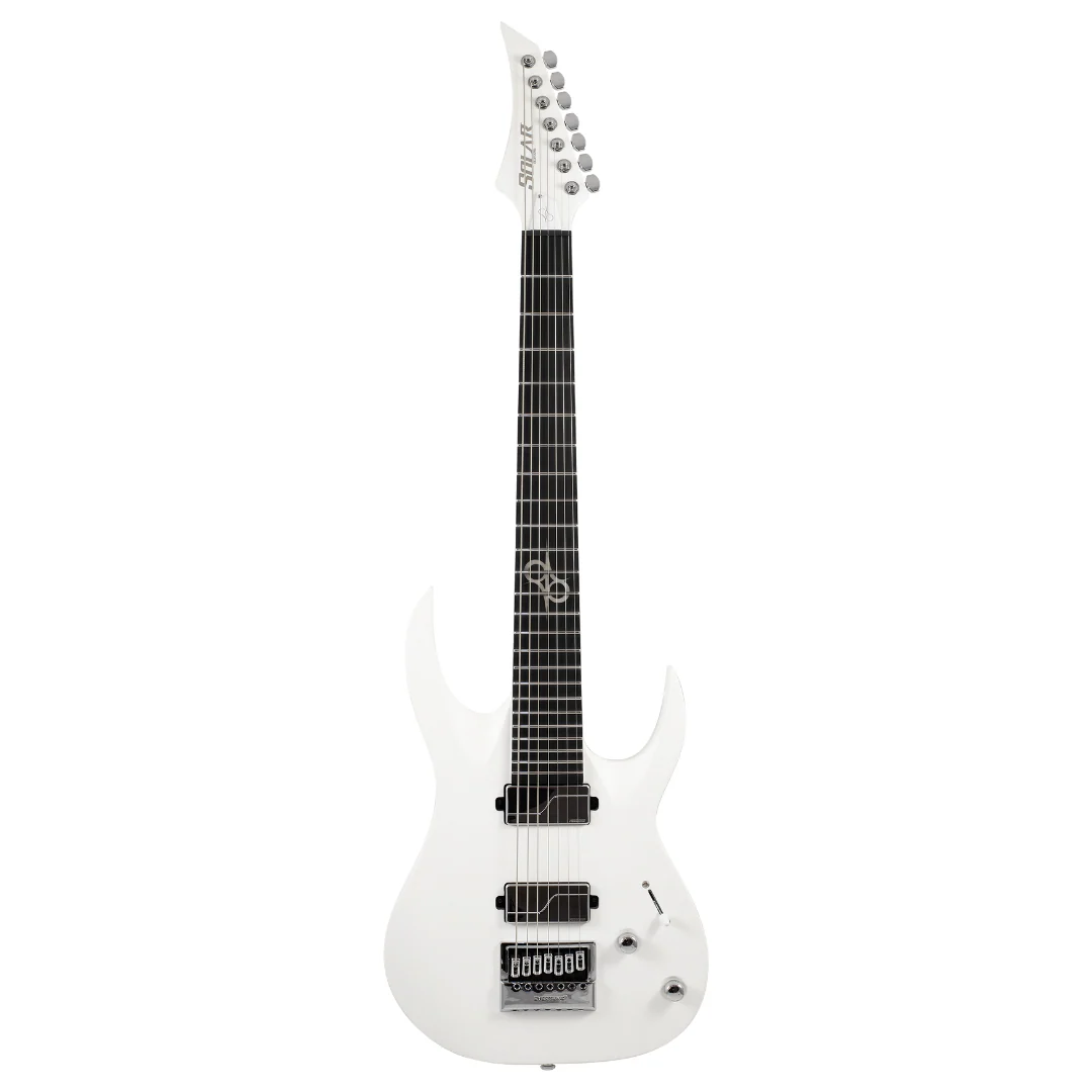 Solar A1.7Vinter 7 String Pearl White Matte Electric Guitar - Image 2