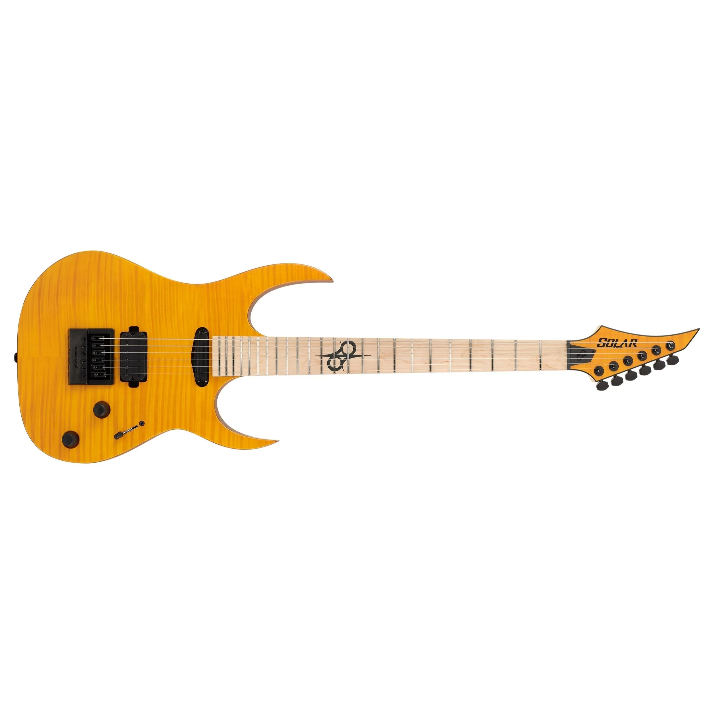 Solar SB1.6FA Flame Amber Matte Electric Guitar - Image 2