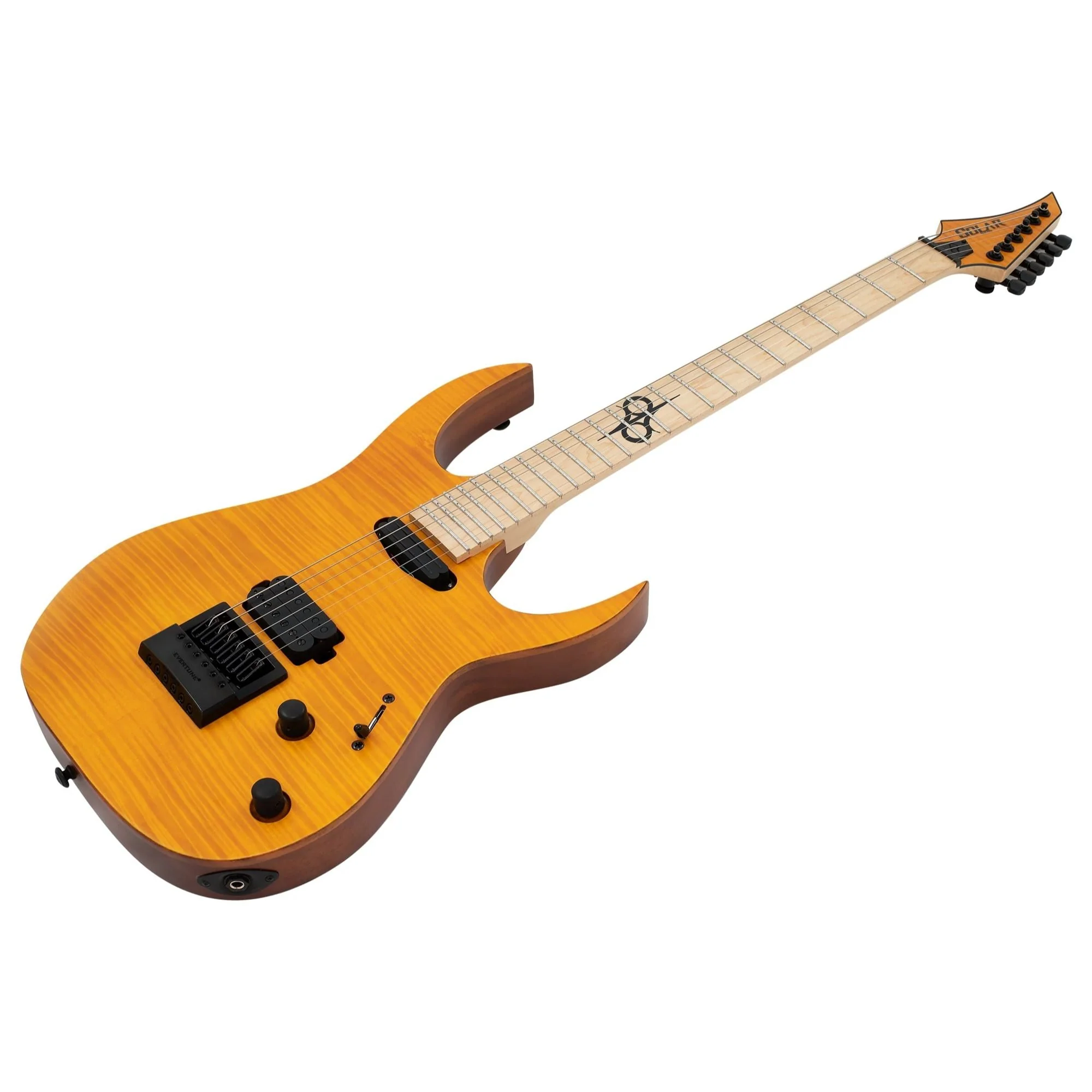 Solar SB1.6FA Flame Amber Matte Electric Guitar - Image 3