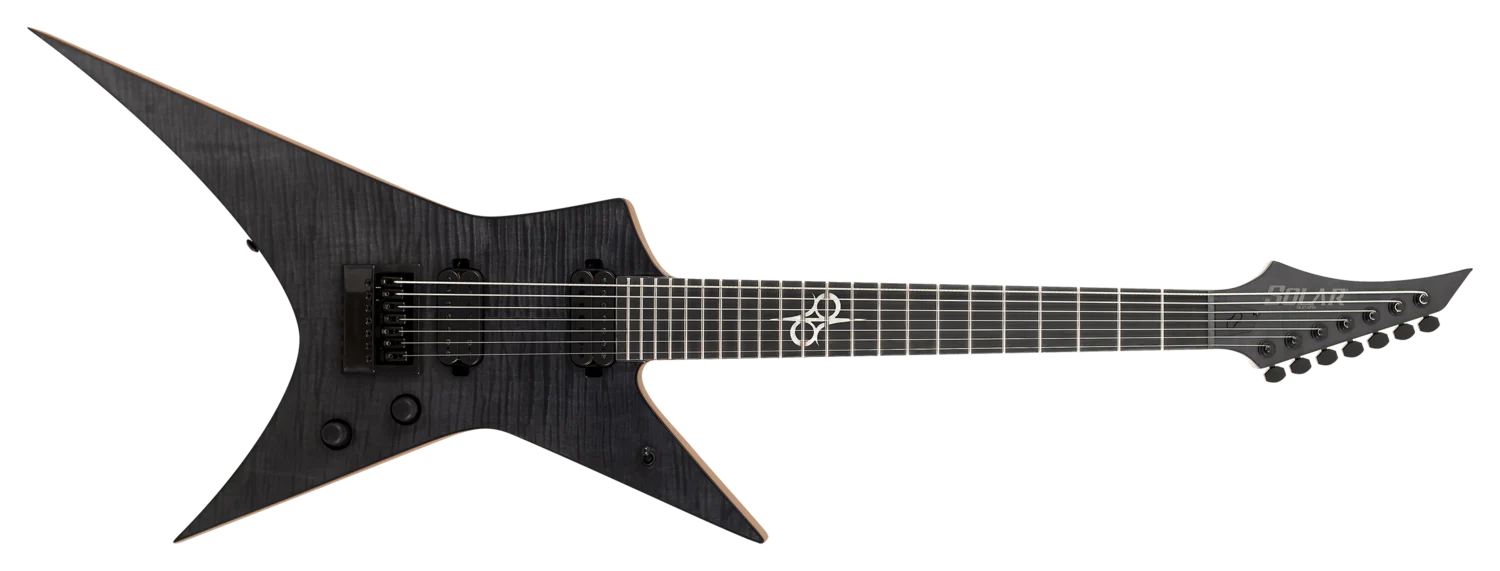 Solar XF1.7FB+ Flame Black Matte Electric Guitar - Image 2