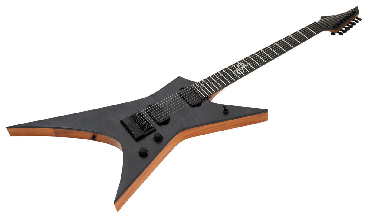 Solar XF1.7FB+ Flame Black Matte Electric Guitar - Image 3