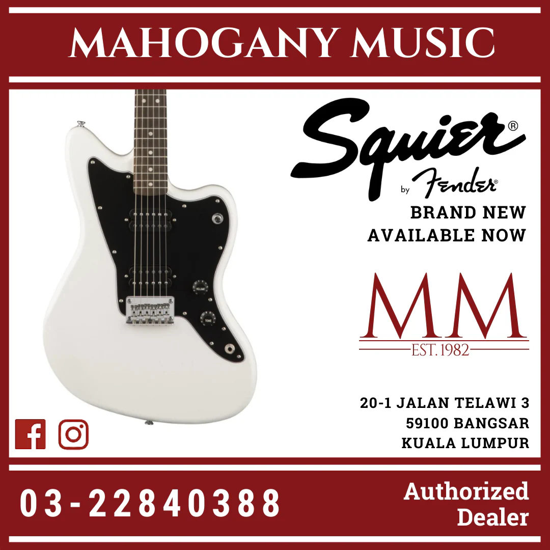 Squier Affinity Jazzmaster HH Electric Guitar, Laurel FB, Arctic White