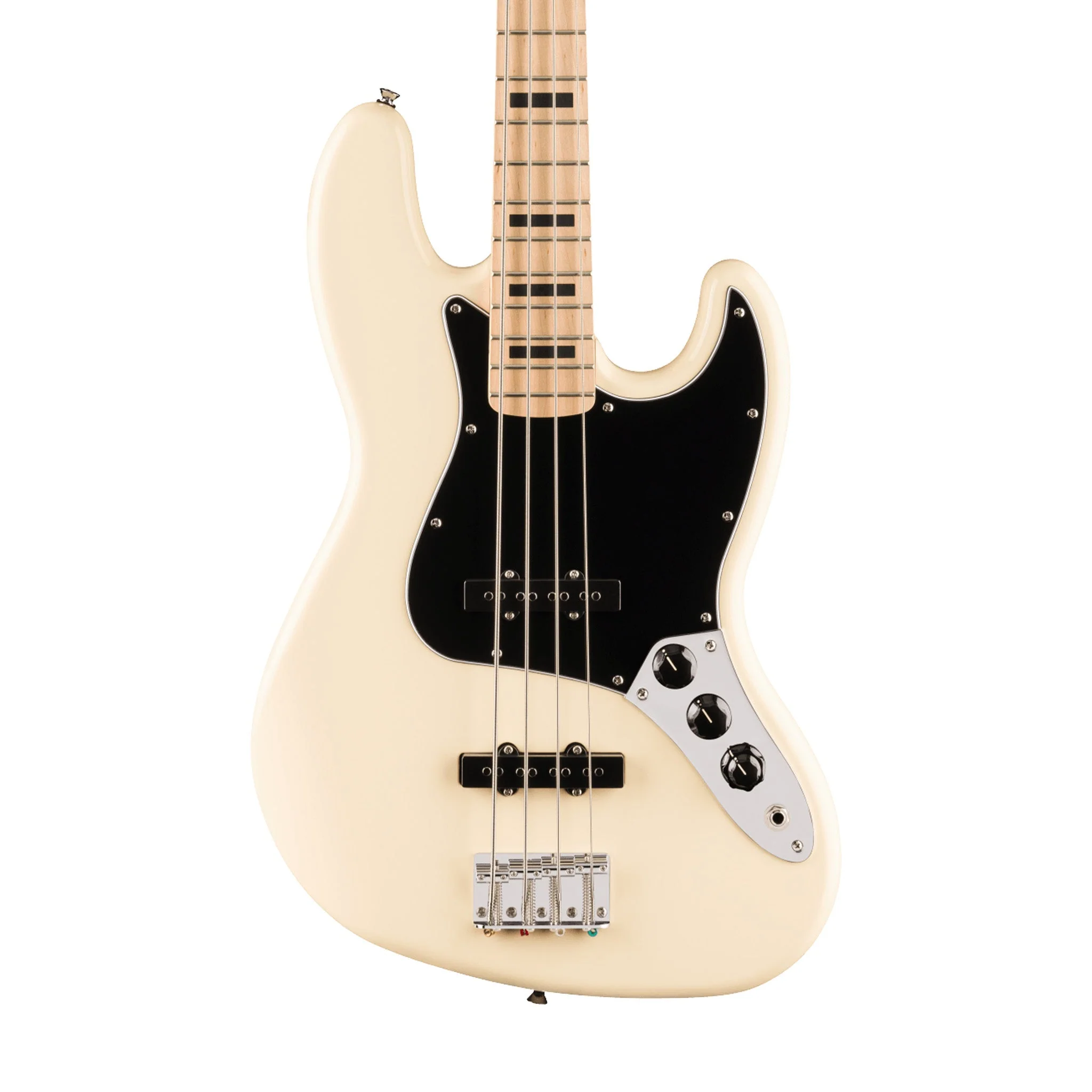 [PREORDER] Squier Affinity Series Active Jazz Bass Guitar, Maple FB, Olympic White - Image 3