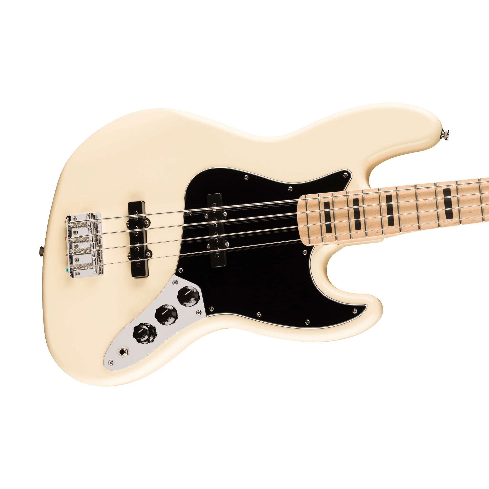 [PREORDER] Squier Affinity Series Active Jazz Bass Guitar, Maple FB, Olympic White - Image 5