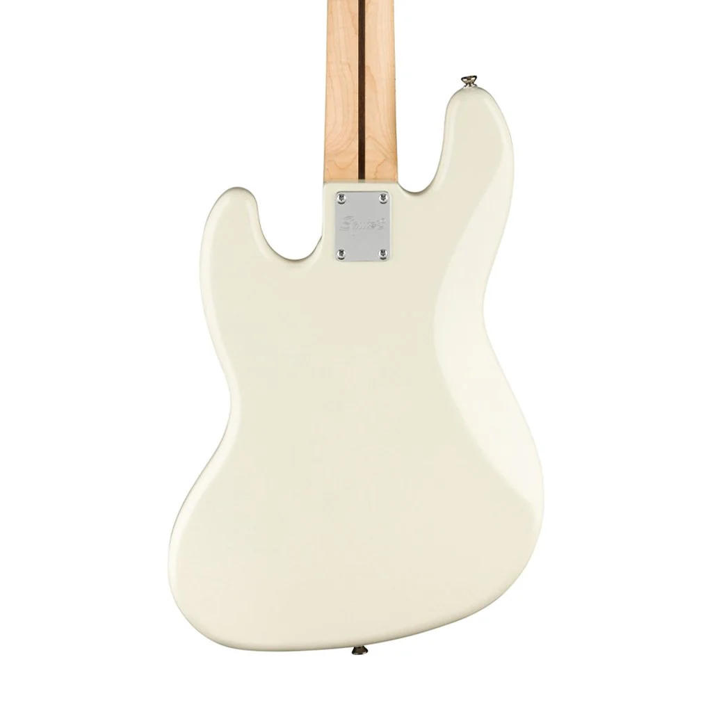 Squier Affinity Series Jazz Bass Guitar, Maple FB, Olympic White - Image 5