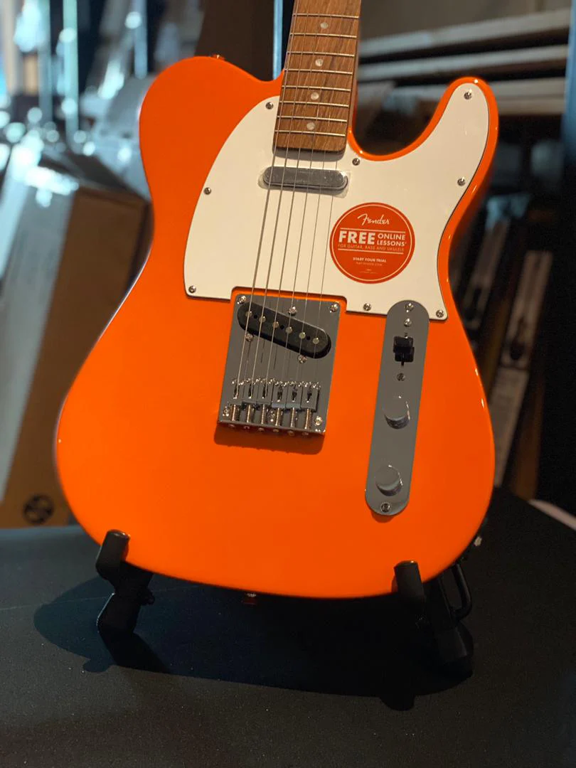 Squier Affinity Telecaster Electric Guitar, Laurel FB, Competition Orange - Image 2
