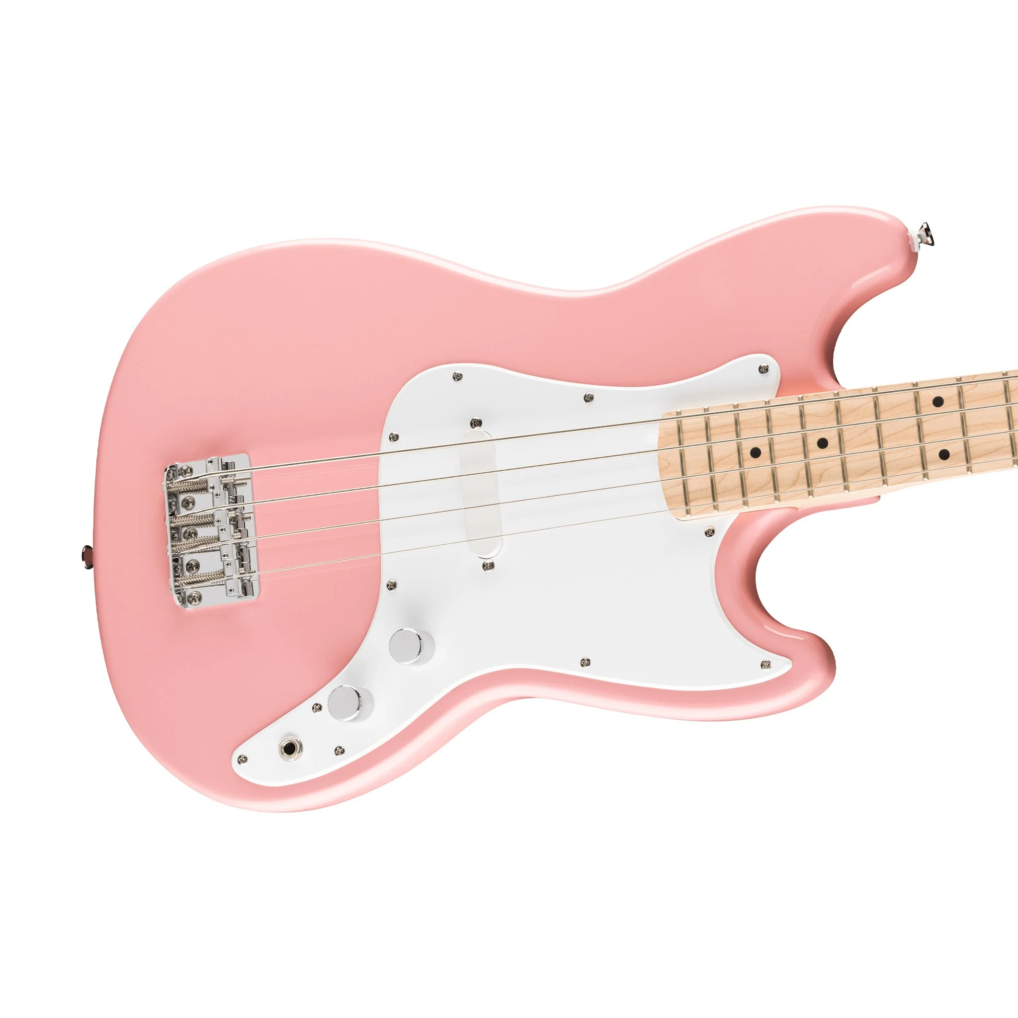[PREORDER] Squier FSR Sonic Bronco Bass Guitar, Maple FB, Shell Pink - Image 5