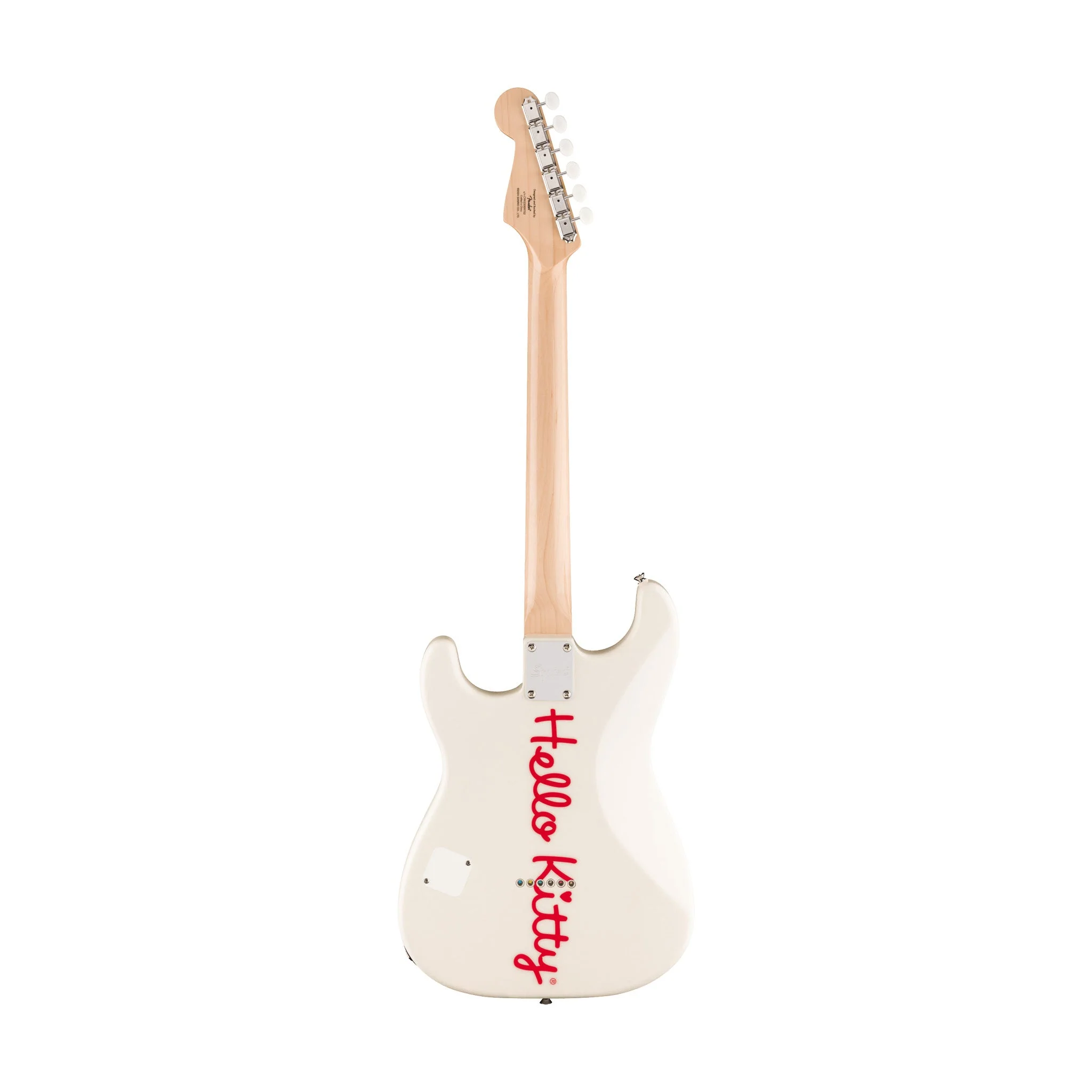 [PREORDER] Squier Limited Edition Hello Kitty Stratocaster Electric Guitar, Maple FB, White - Image 2