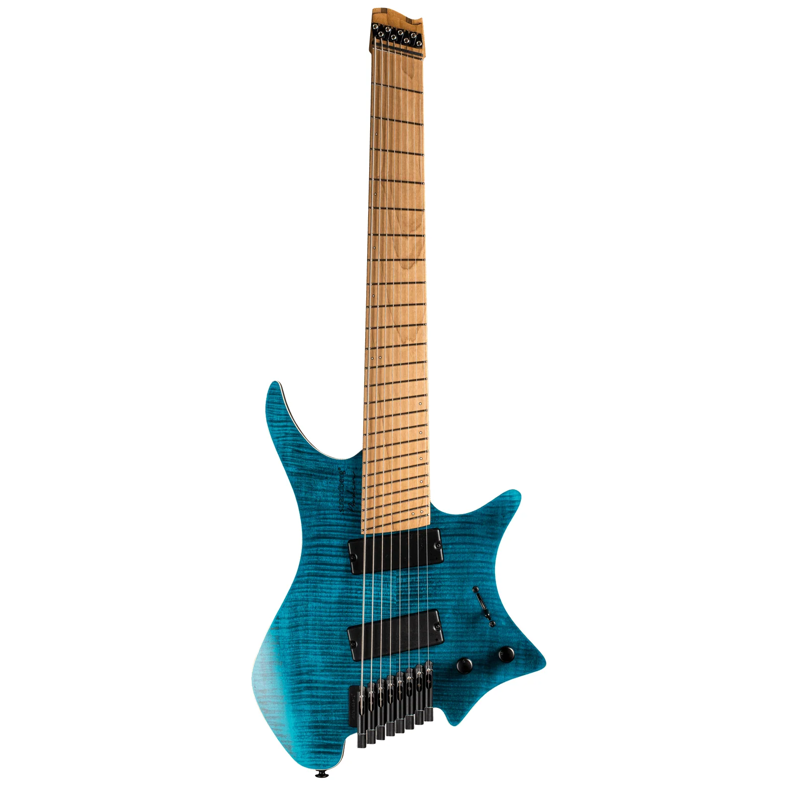Strandberg Standard 8 String Maple Flame Blue Finish Electric Guitar - Image 2
